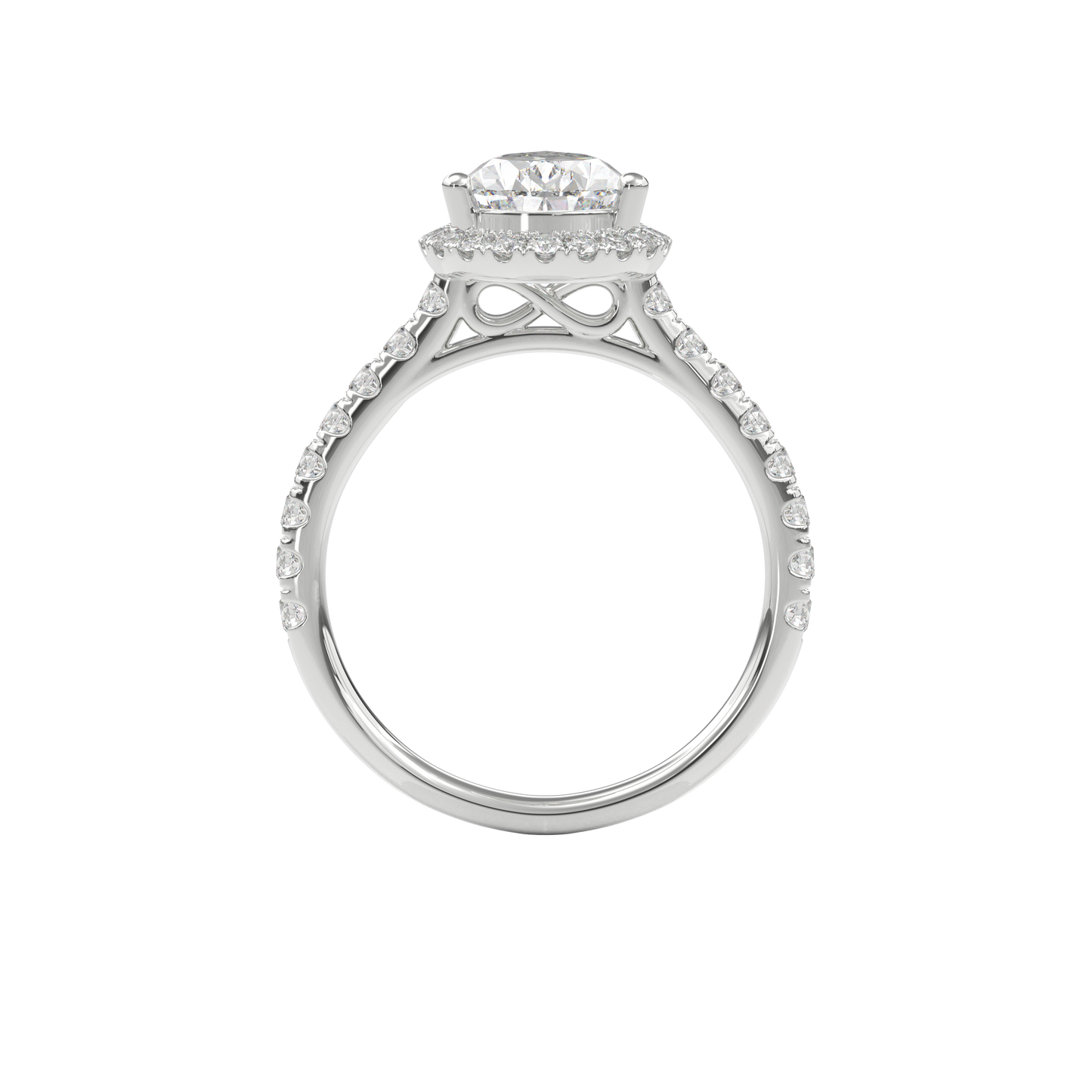 Elara Infinity Engagement Ring Pear•White Gold