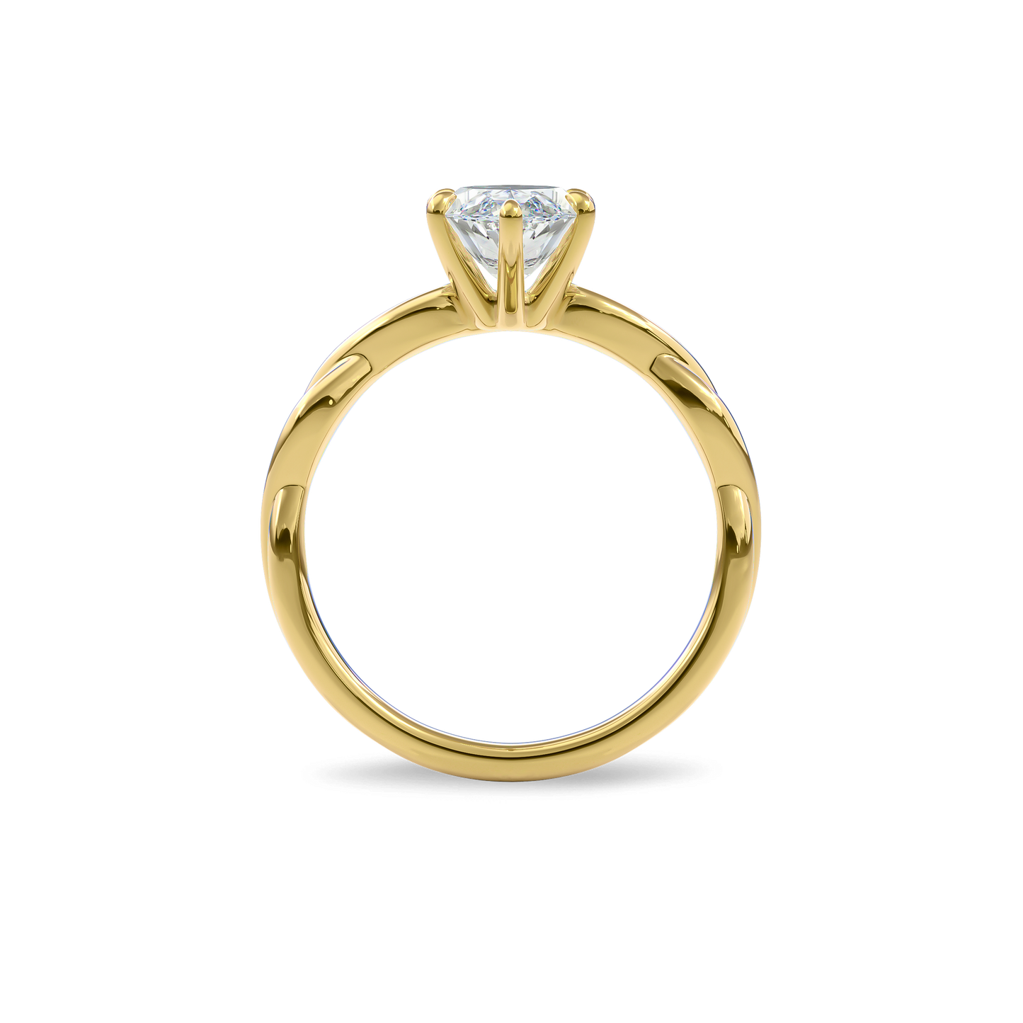 Rhea Twisted Engagement Ring Marquise•Yellow Gold