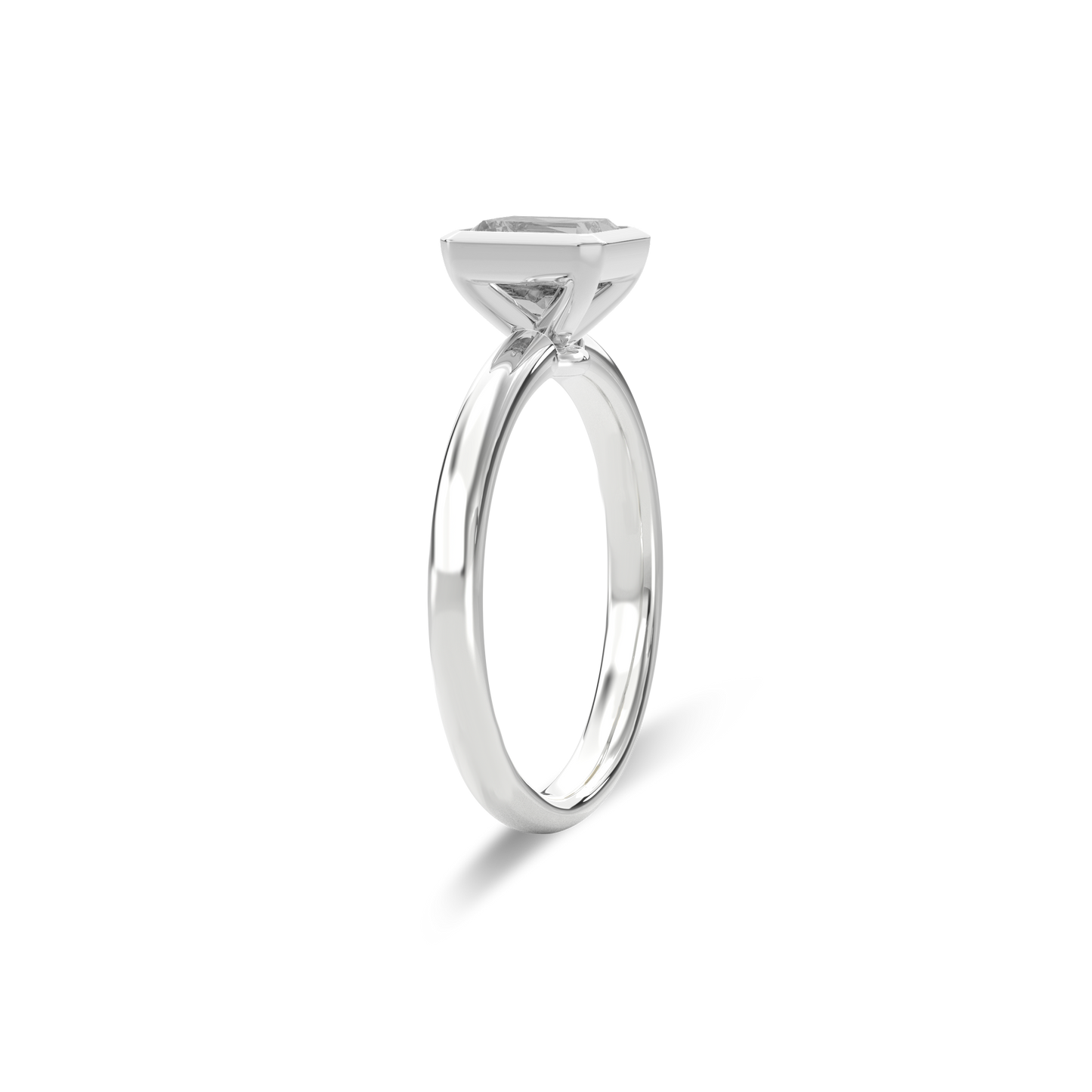 Bezel Ring Radiant•White Gold