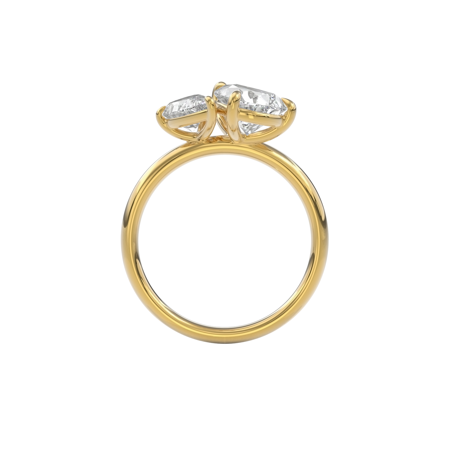 Callisto Two Stones Engagement Ring Pear•Yellow Gold