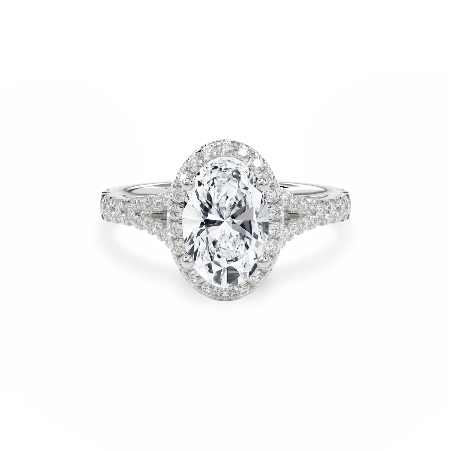Elara Vintage Inspired Engagement Ring Oval•White Gold