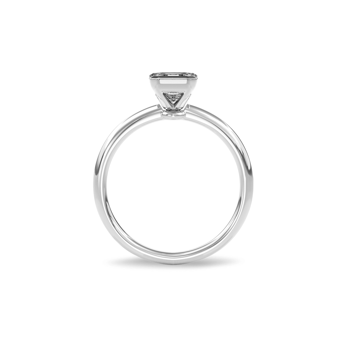 Bezel Ring Emerald•White Gold