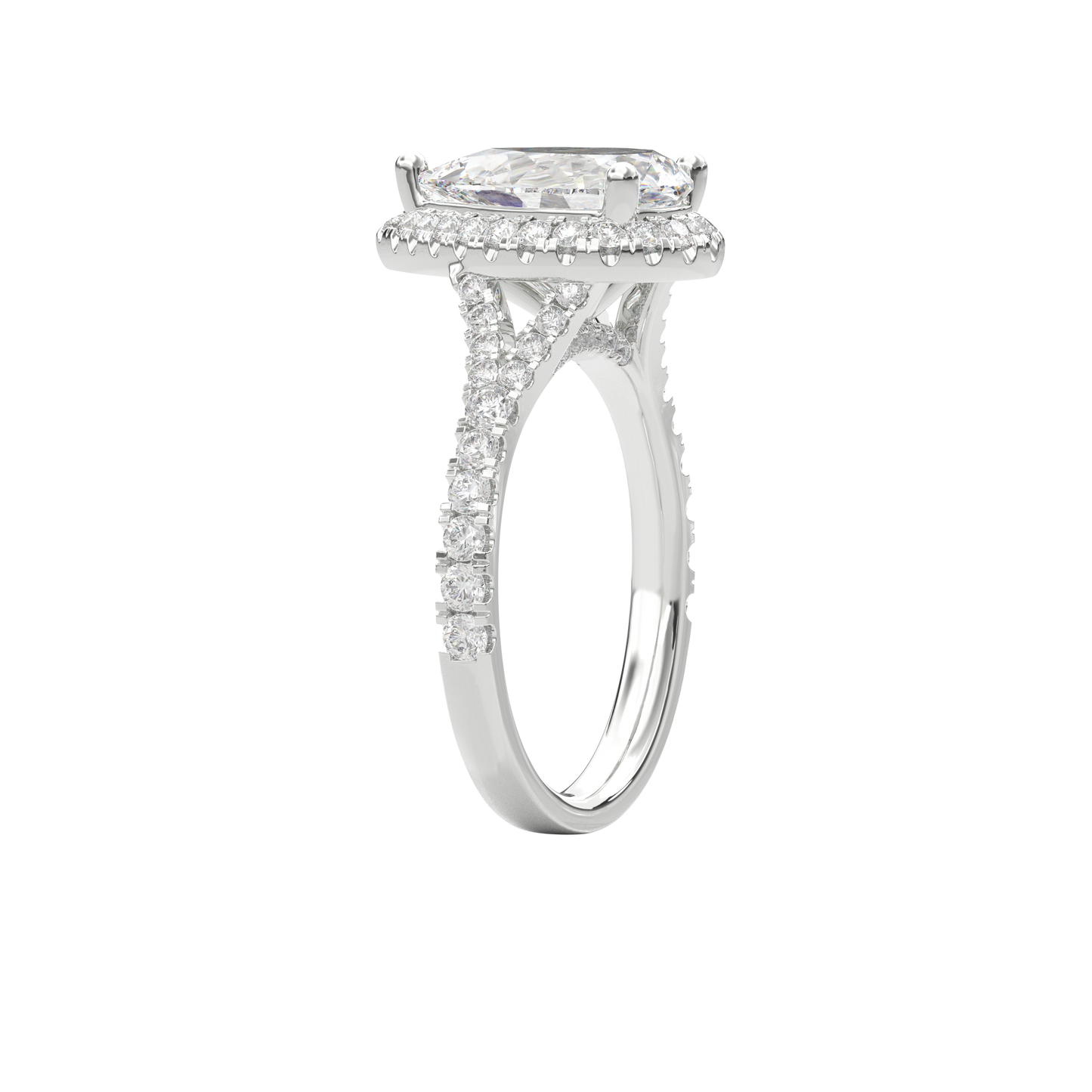 Elara Vintage Inspired Engagement Ring Pear•White Gold