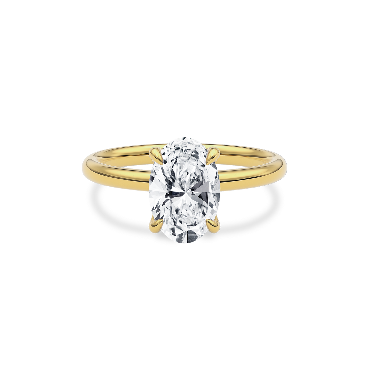 Dia Solitaire Engagement Ring Oval•Yellow Gold