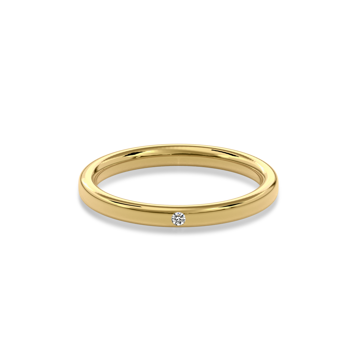 Wedding Bands Diamond Accent Band 2.2mm•Yellow Gold