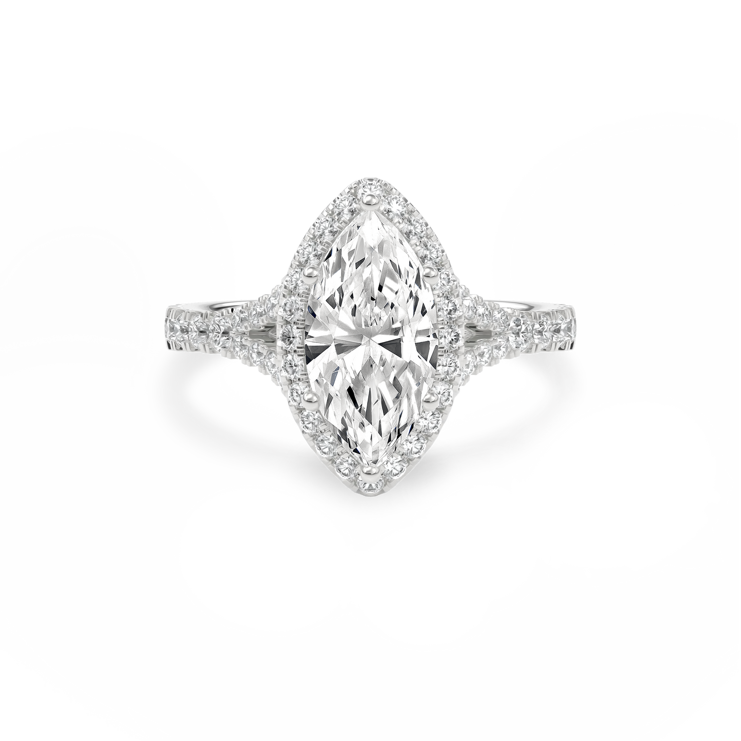 Elara Vintage Inspired Engagement Ring Marquise•White Gold