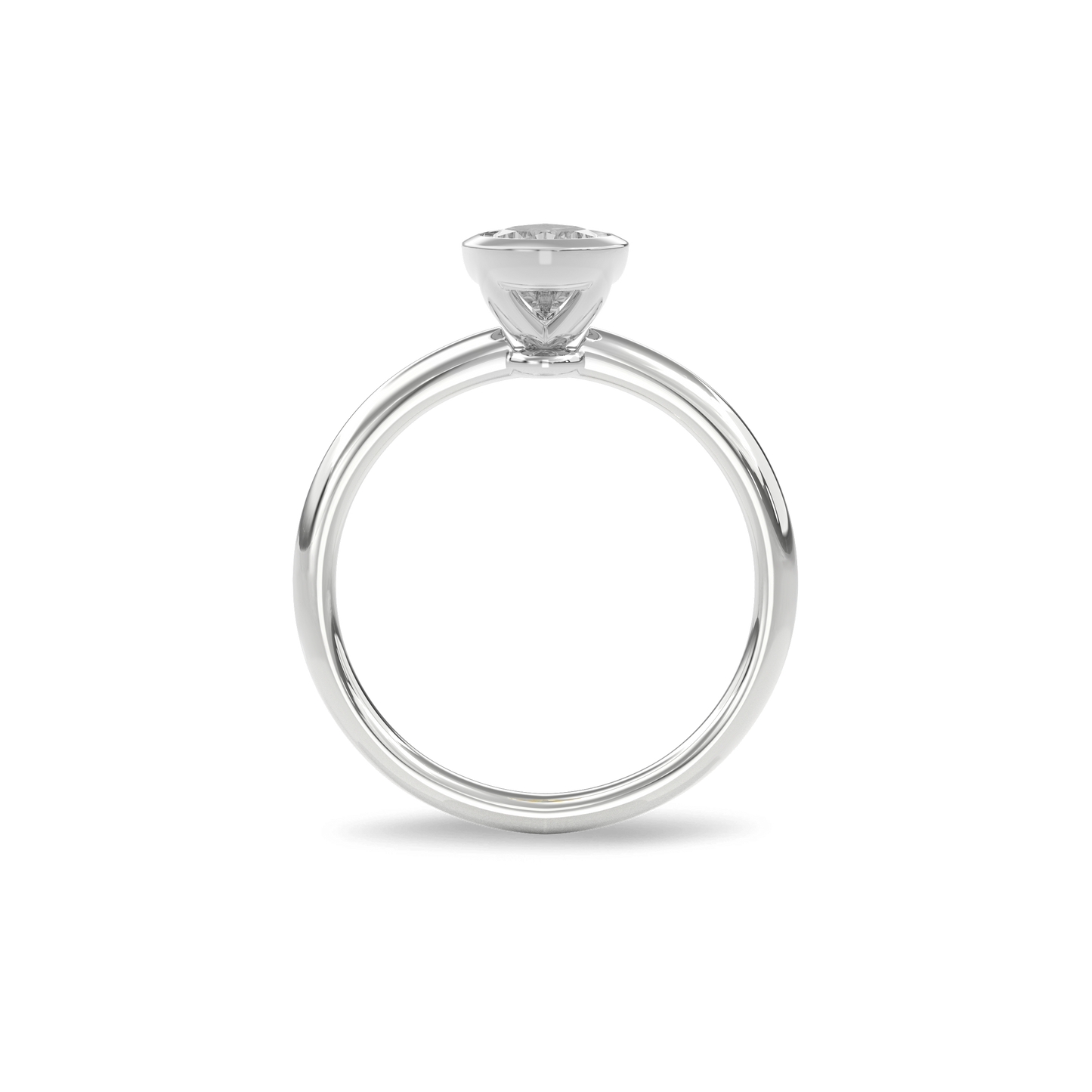 Bezel Ring Pear•White Gold