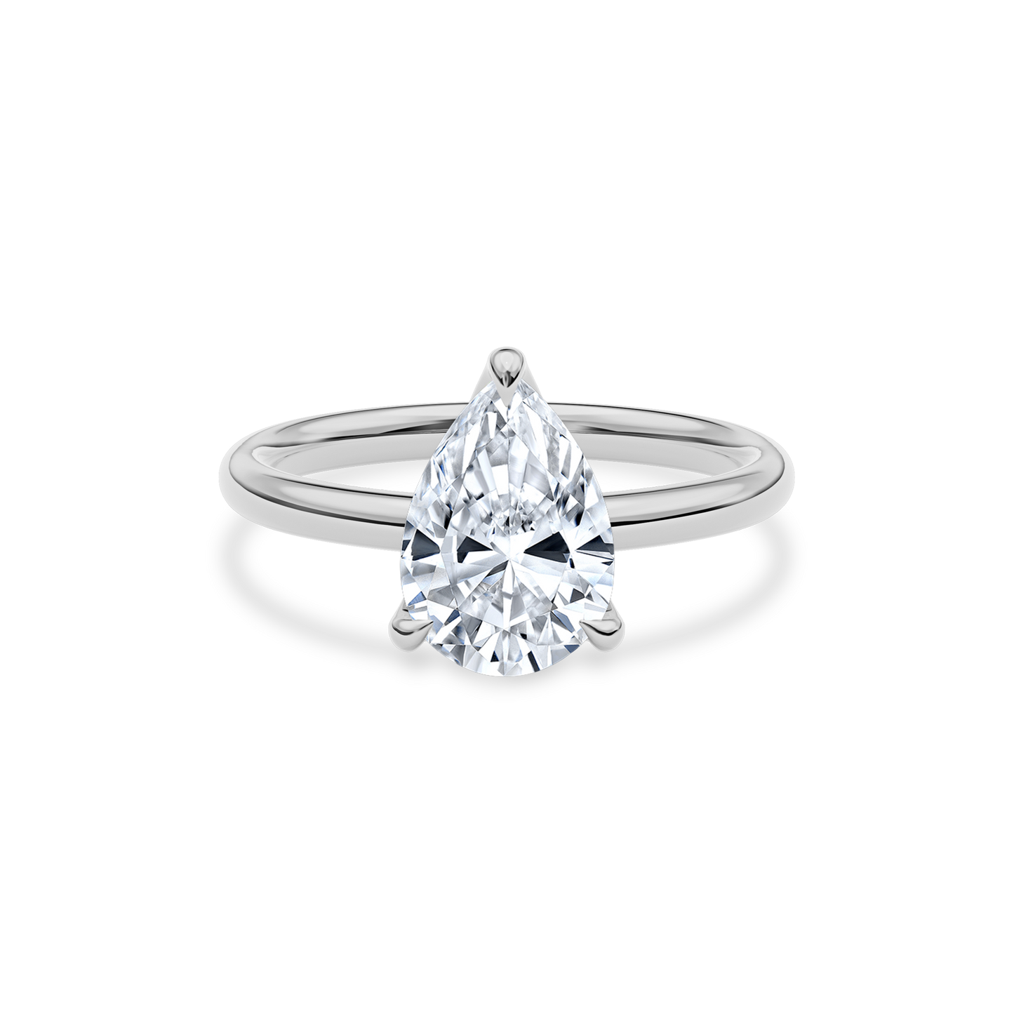 Dia Solitaire Engagement Ring Pear•White Gold