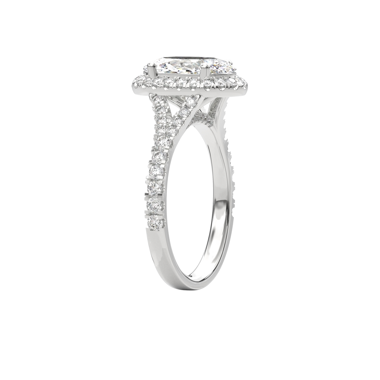 Elara Vintage Inspired Engagement Ring Oval•White Gold