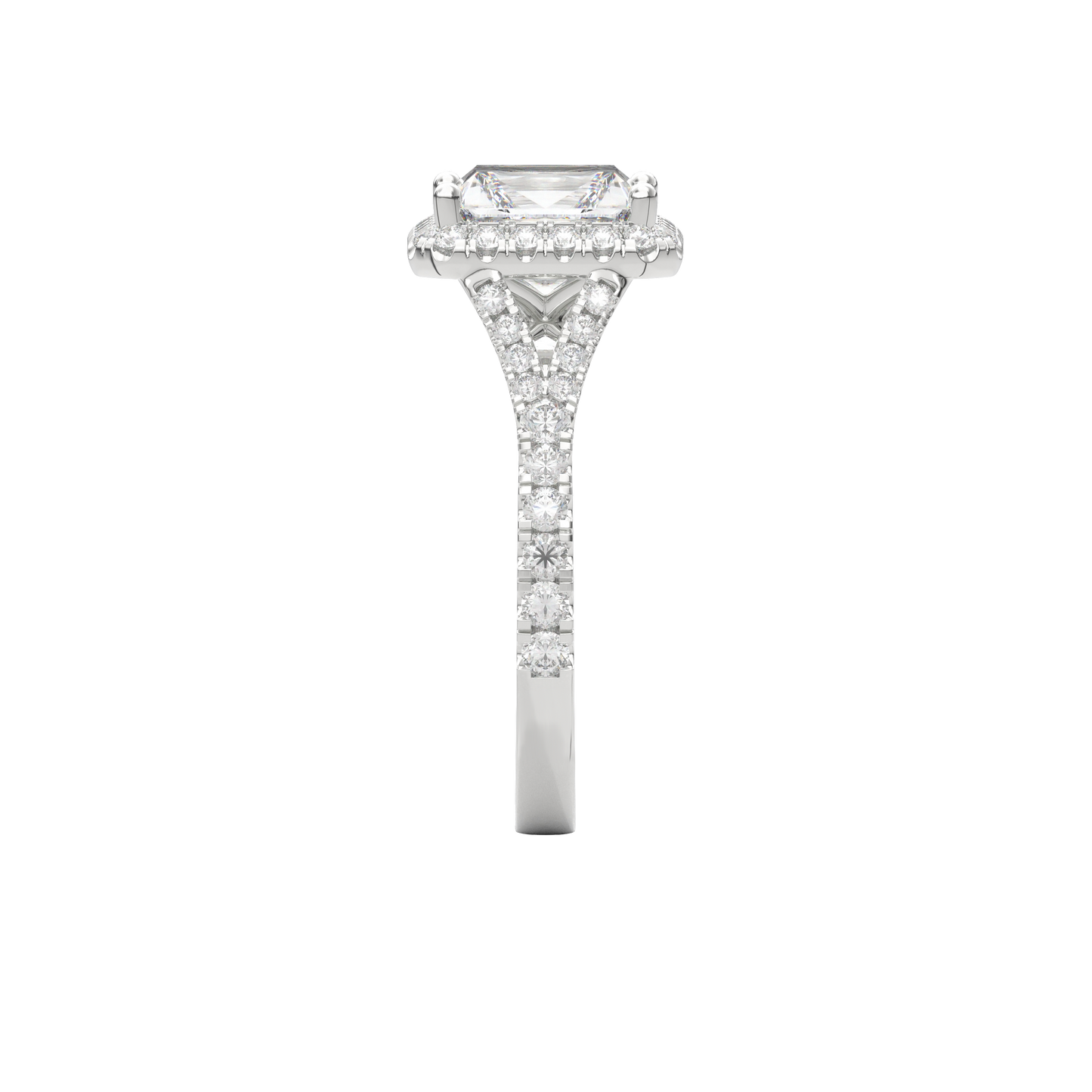 Elara Vintage Inspired Engagement Ring Radiant•White Gold