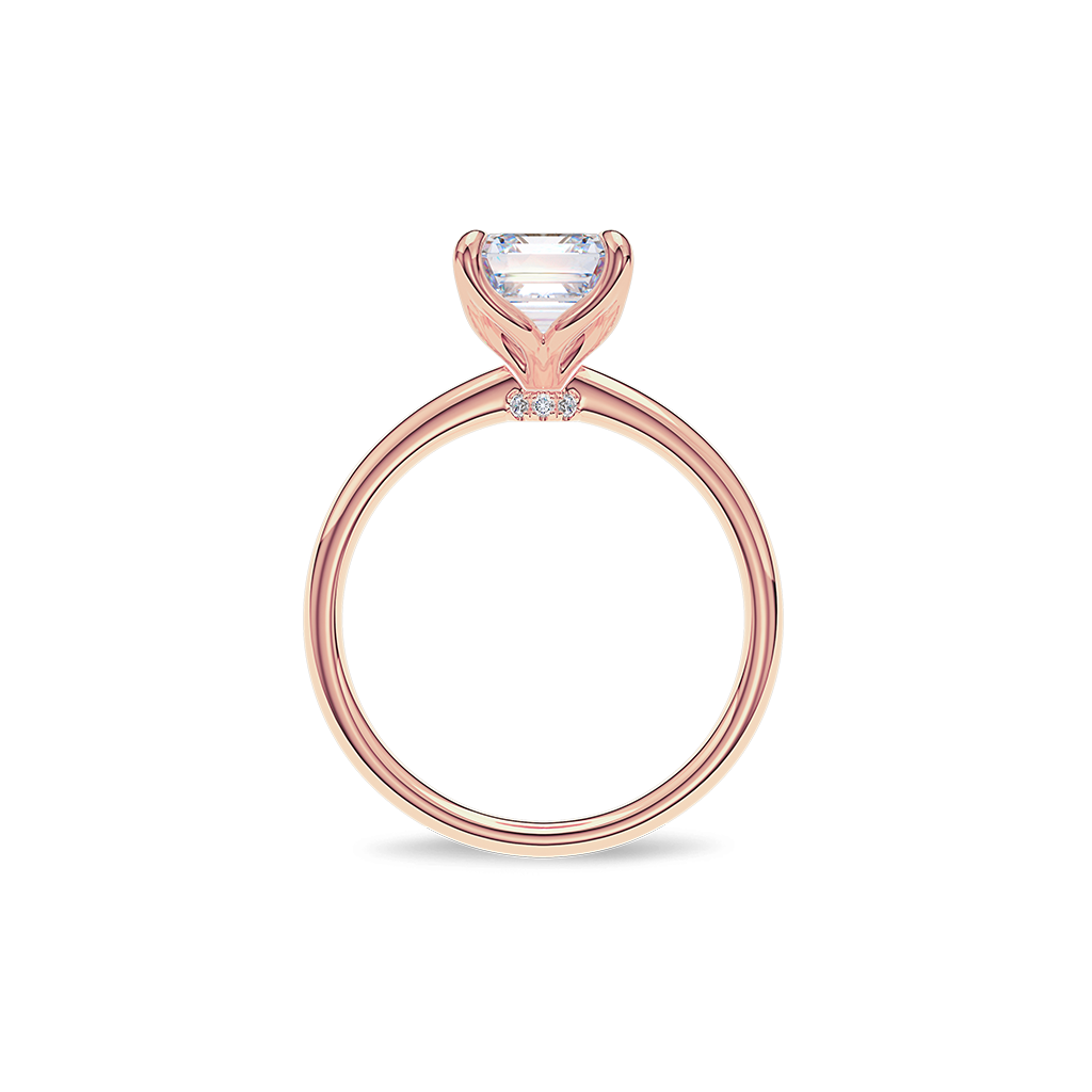 Dia Solitaire Engagement Ring Radiant•Rose Gold