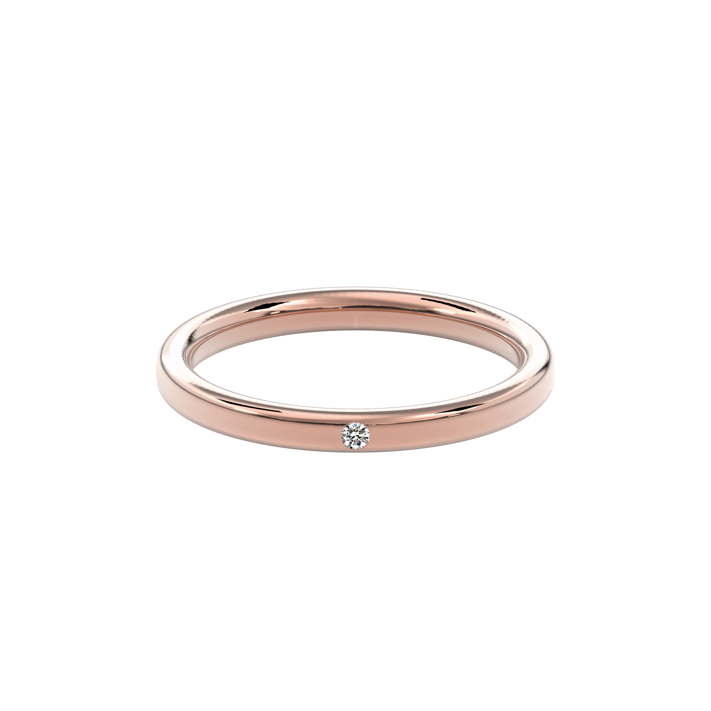Wedding Bands Diamond Accent Band 2.2mm•Rose Gold