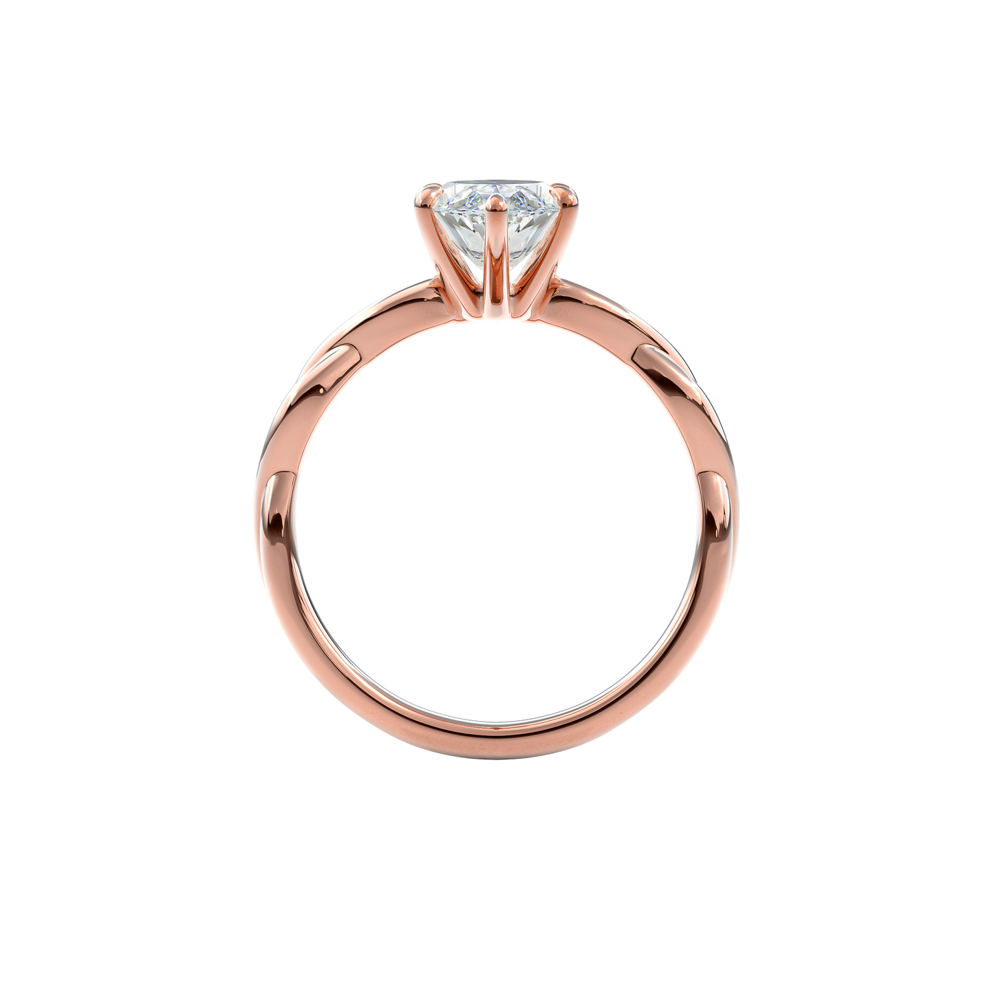Rhea Twisted Engagement Ring Marquise•Rose Gold