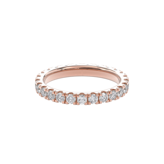 2.8mm Eternity Wedding Band in Rose Gold