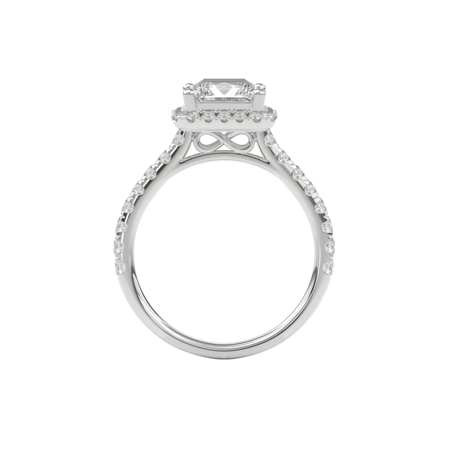Elara Infinity Engagement Ring Radiant•White Gold
