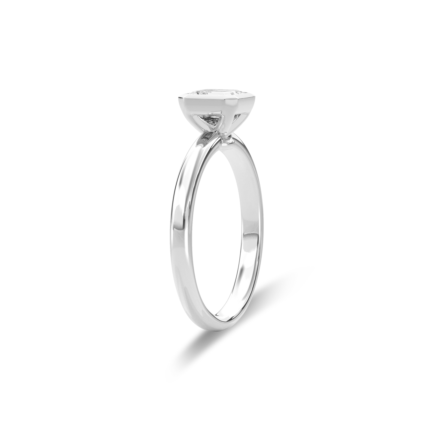 Bezel Ring Asscher•White Gold