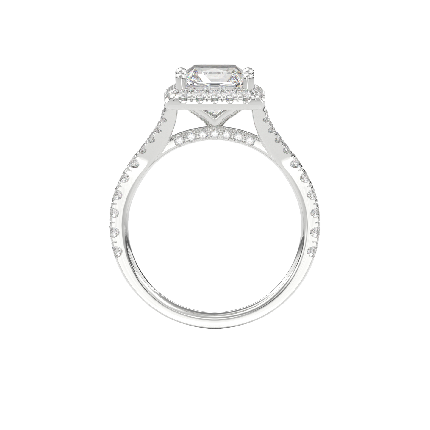 Elara Vintage Inspired Engagement Ring Radiant•White Gold