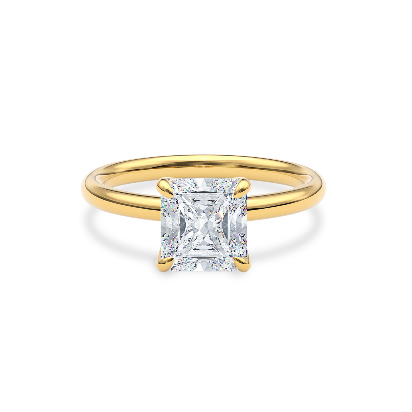 Dia Solitaire Engagement Ring Radiant•Yellow Gold