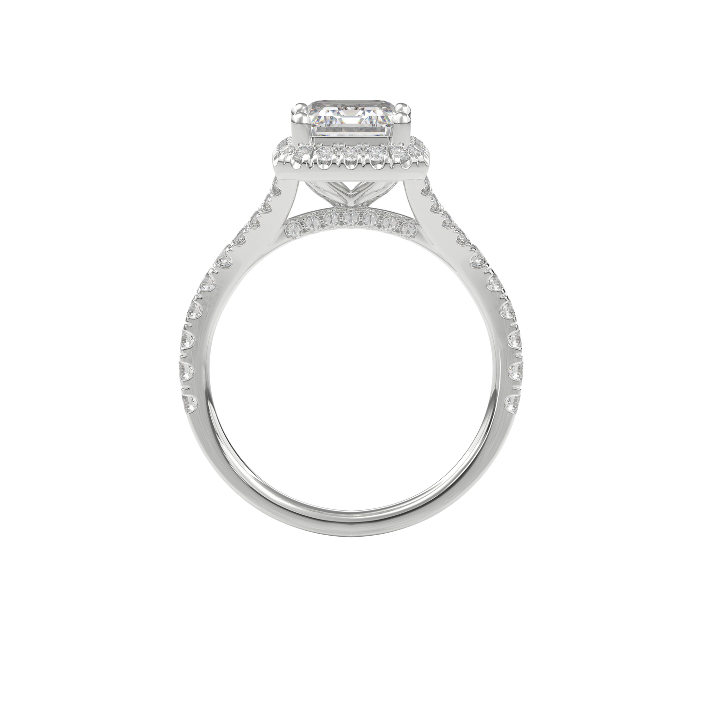 Elara Vintage Inspired Engagement Ring Emerald•White Gold
