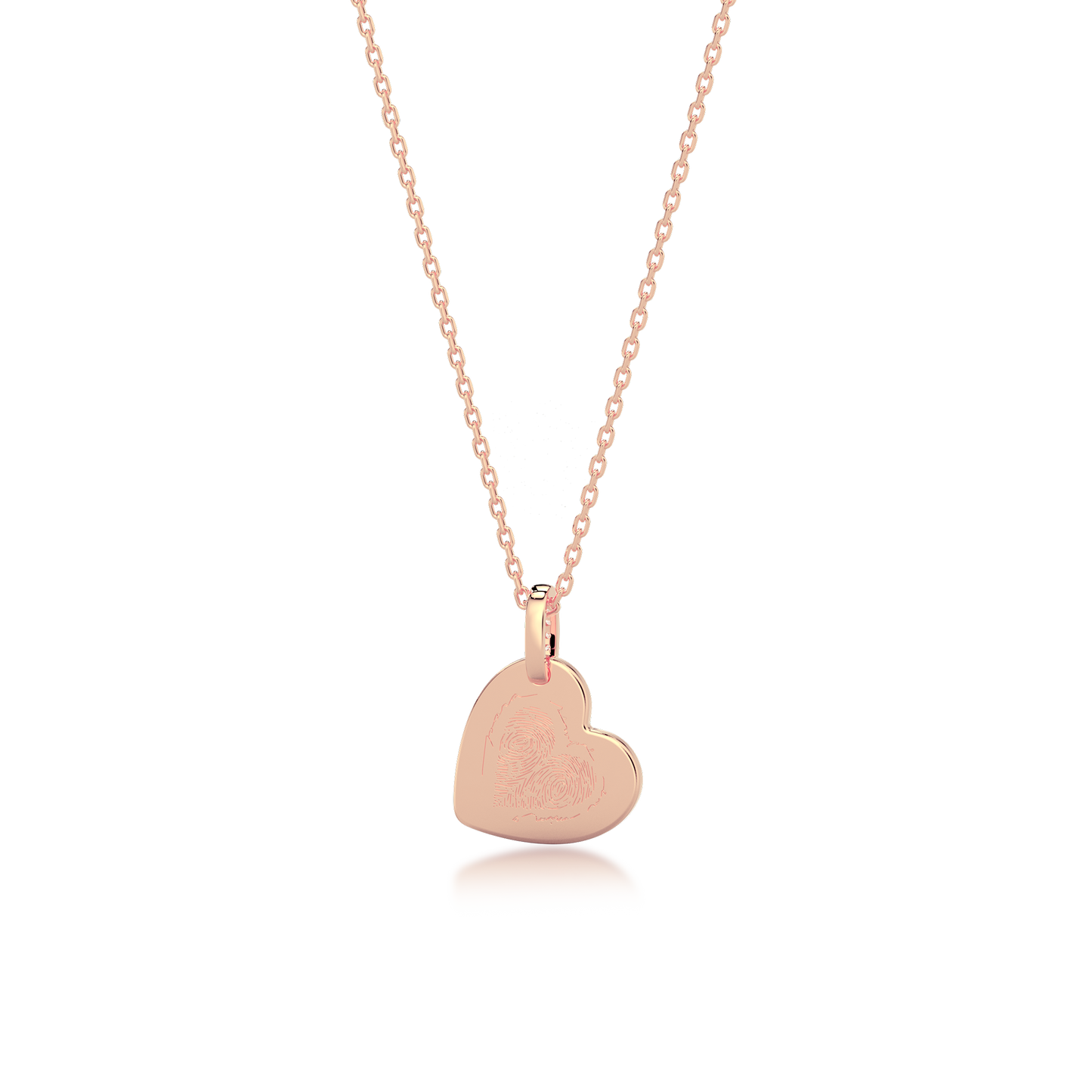 18K Rose Gold Plated Heart Engravable Pendant SP003