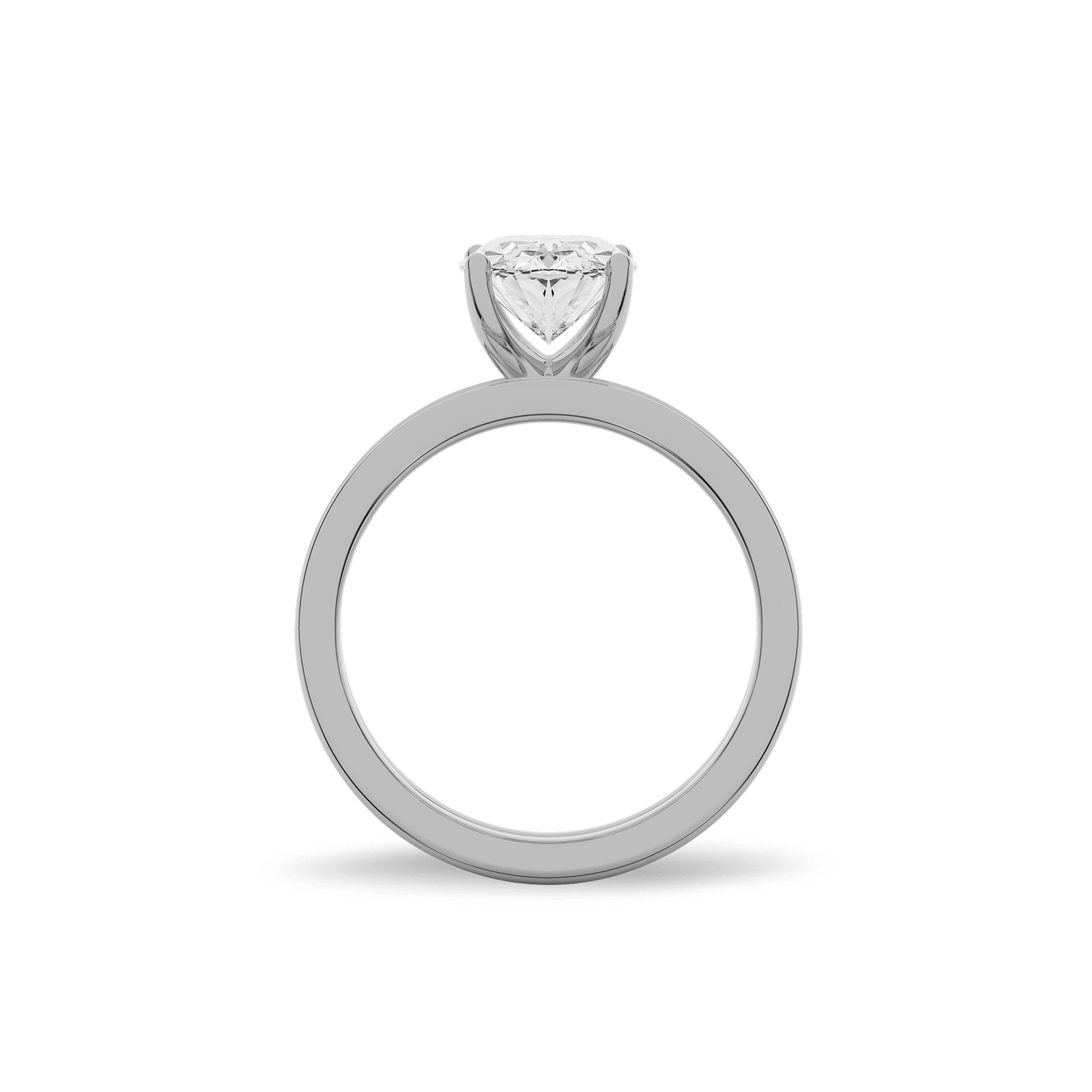 Channel Set Baguette Diamond Engagement Ring in 14K White Gold