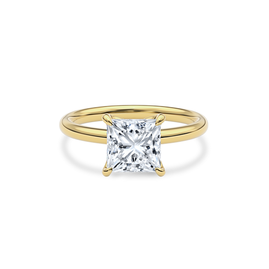 Dia Solitaire Engagement Ring Princess•Yellow Gold