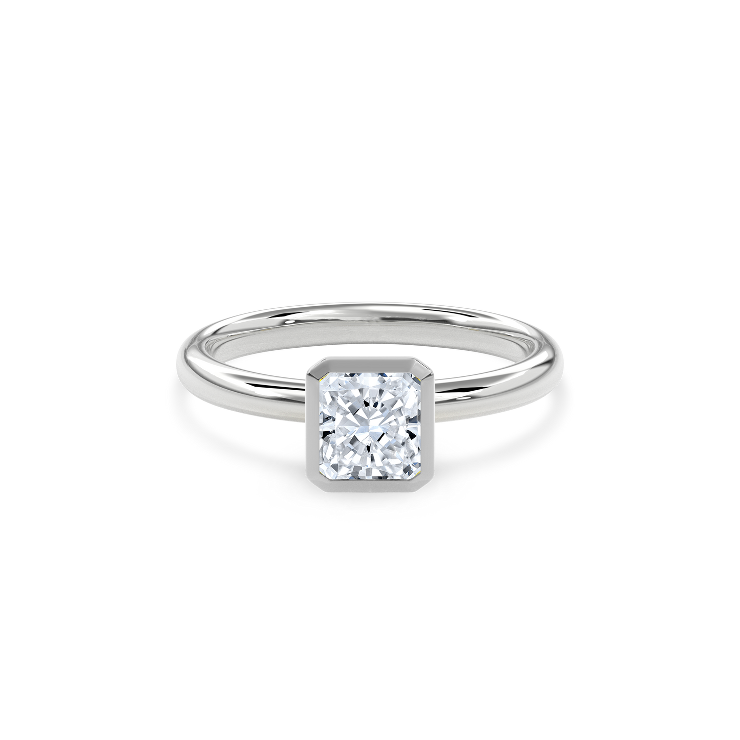 Bezel Ring Radiant•White Gold