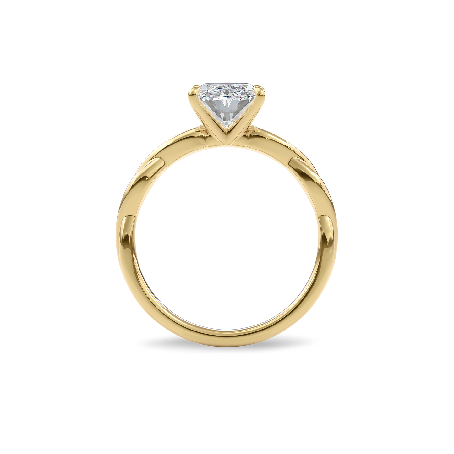 Rhea Twisted Engagement Ring Oval•Yellow Gold