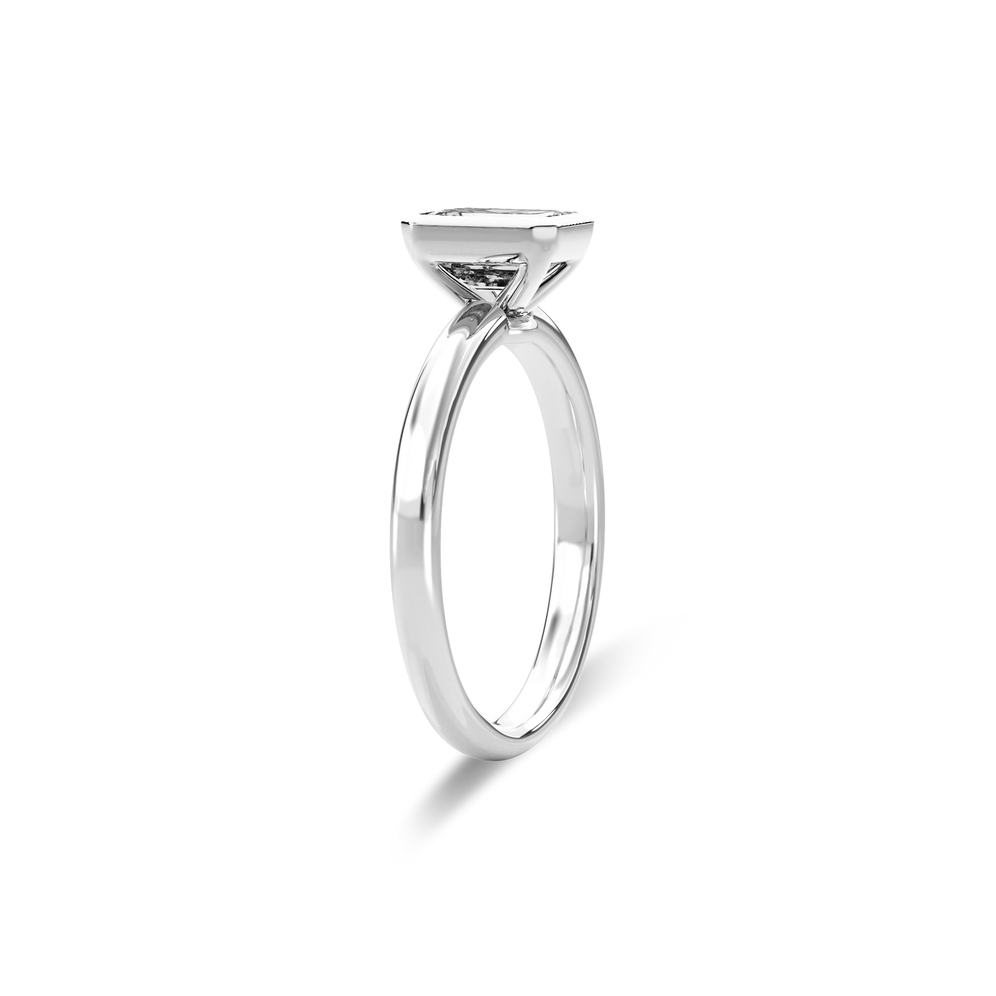 Bezel Ring Emerald•White Gold