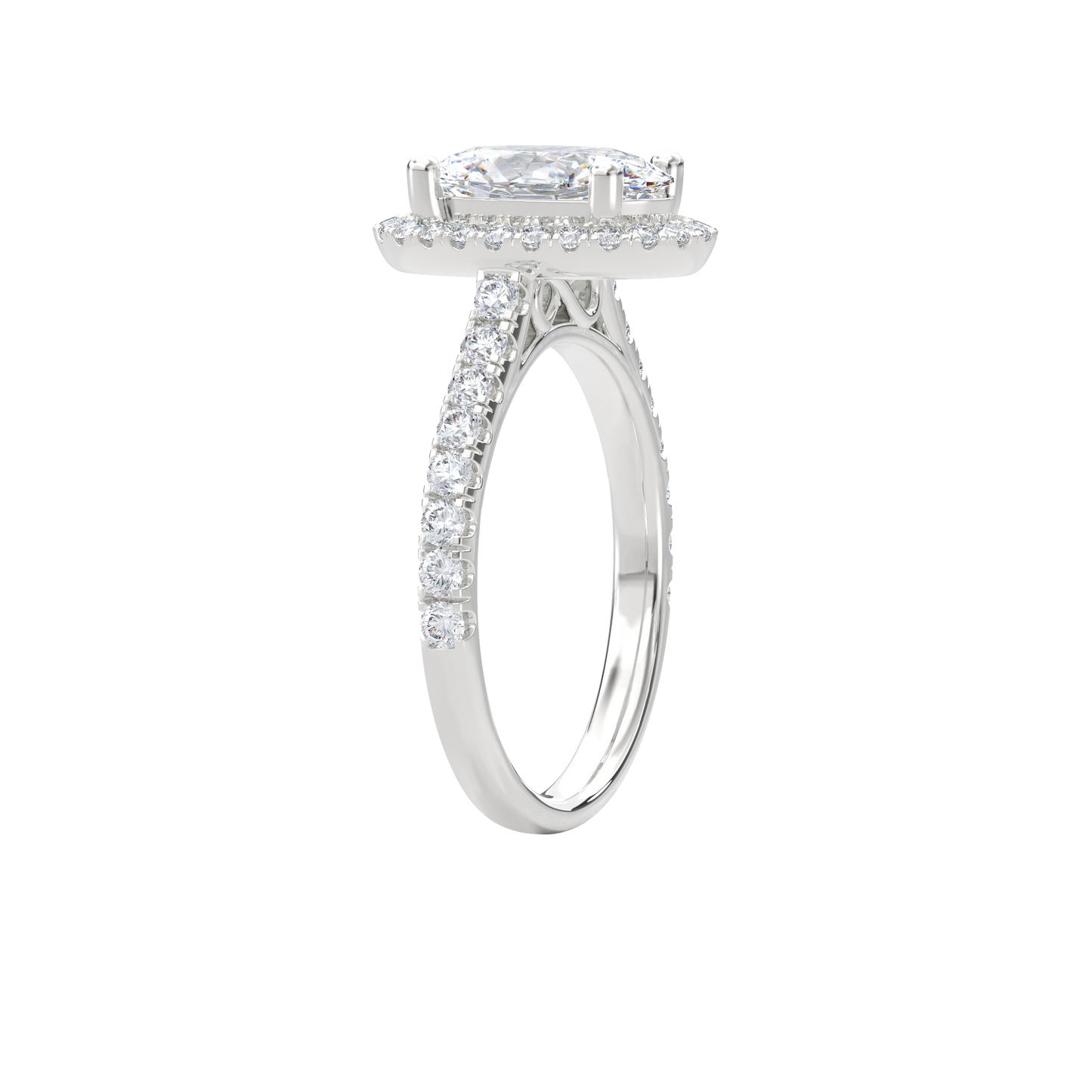 Elara Infinity Engagement Ring Oval•White Gold