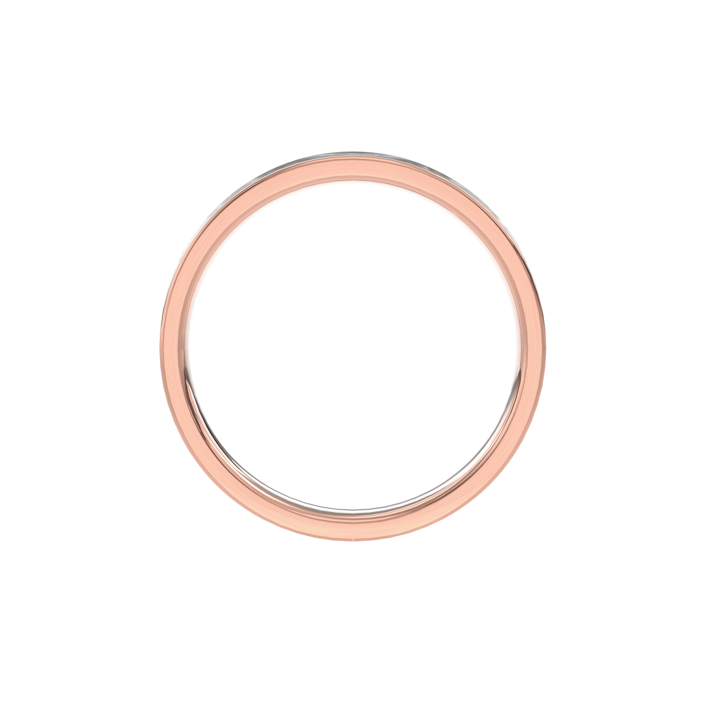 Wedding Bands Flat Band 4mm•Rose Gold