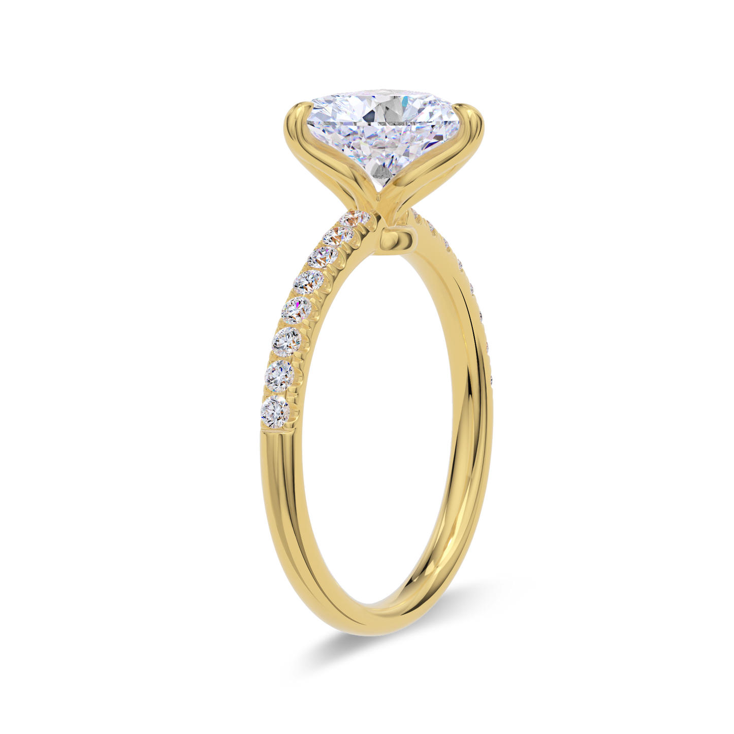 Dia Solitaire Engagement Ring Heart•Yellow Gold