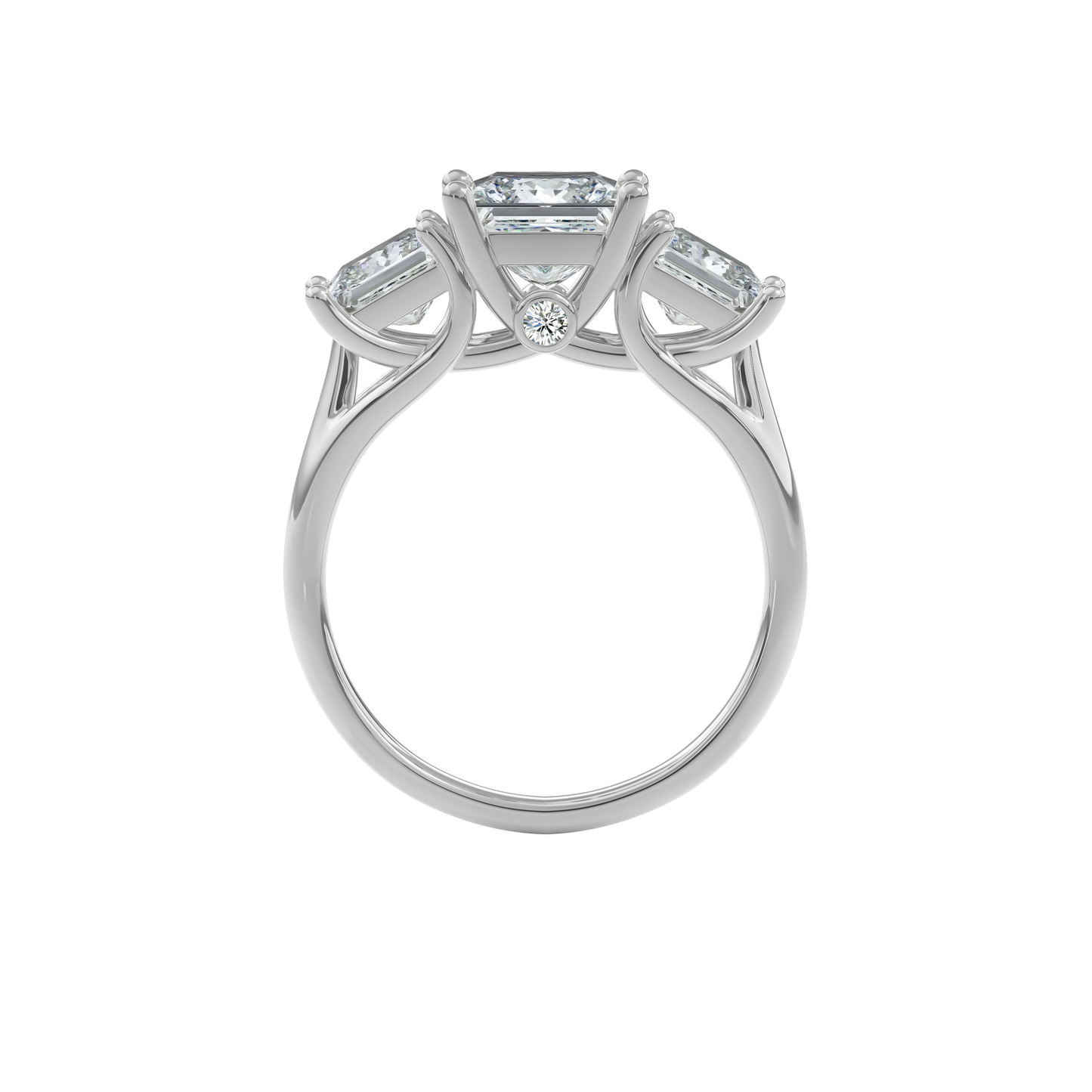 Daphnis Trinity Engagement Ring Princess•White Gold