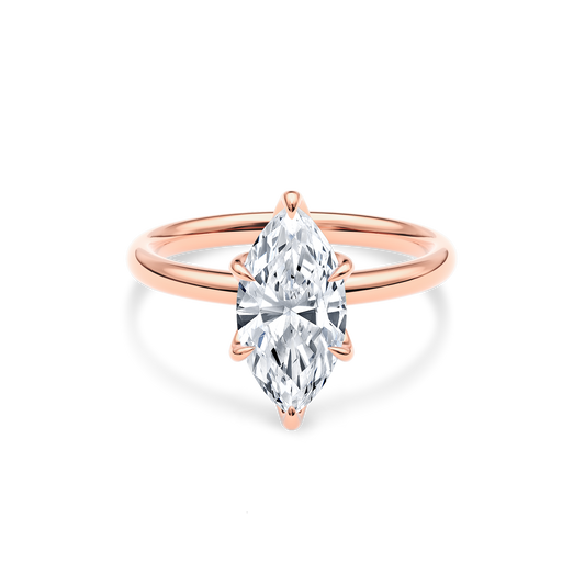 Dia Solitaire Engagement Ring Marquise•Rose Gold