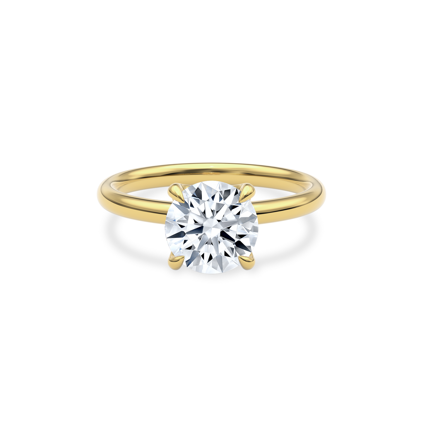 Dia Solitaire Engagement Ring Round•Yellow Gold