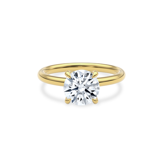 Dia Solitaire Engagement Ring Round•Yellow Gold