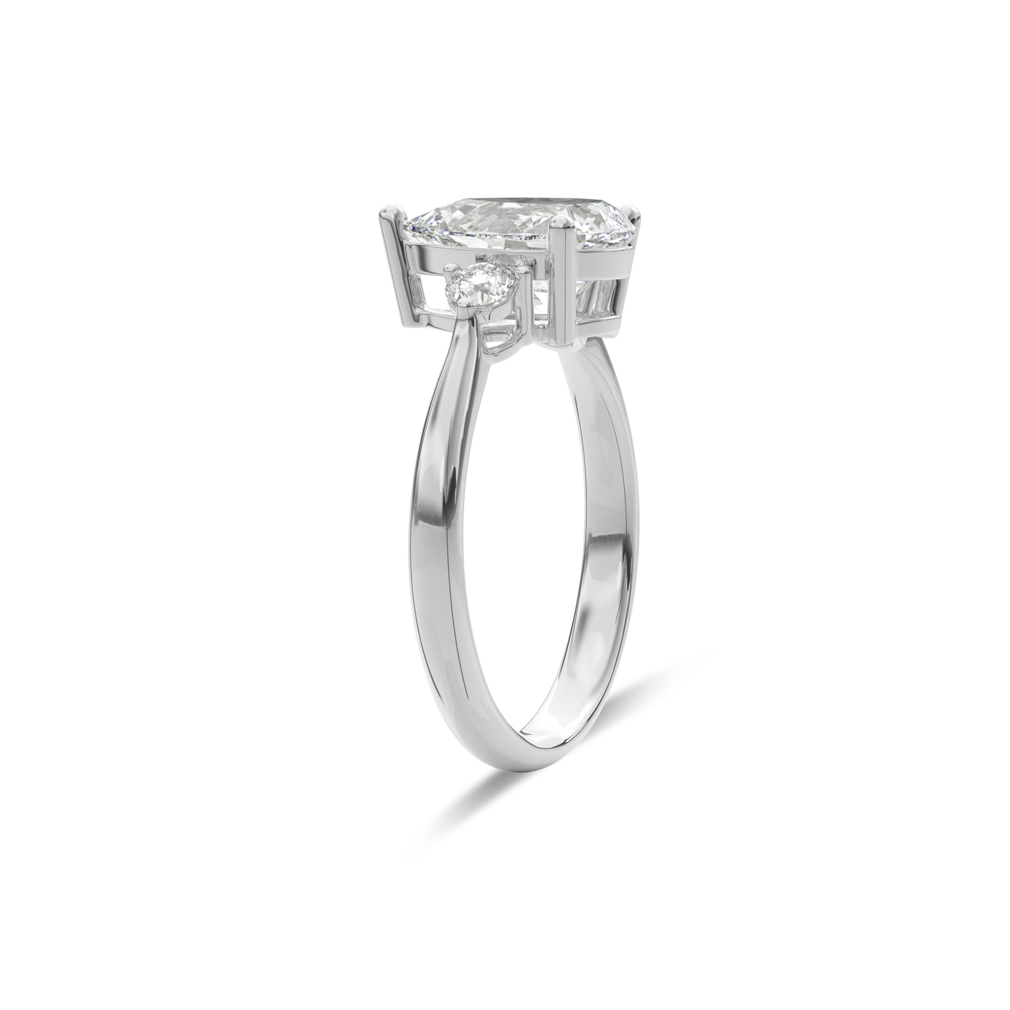 Daphnis Three Stones Engagement Ring Pear•White Gold