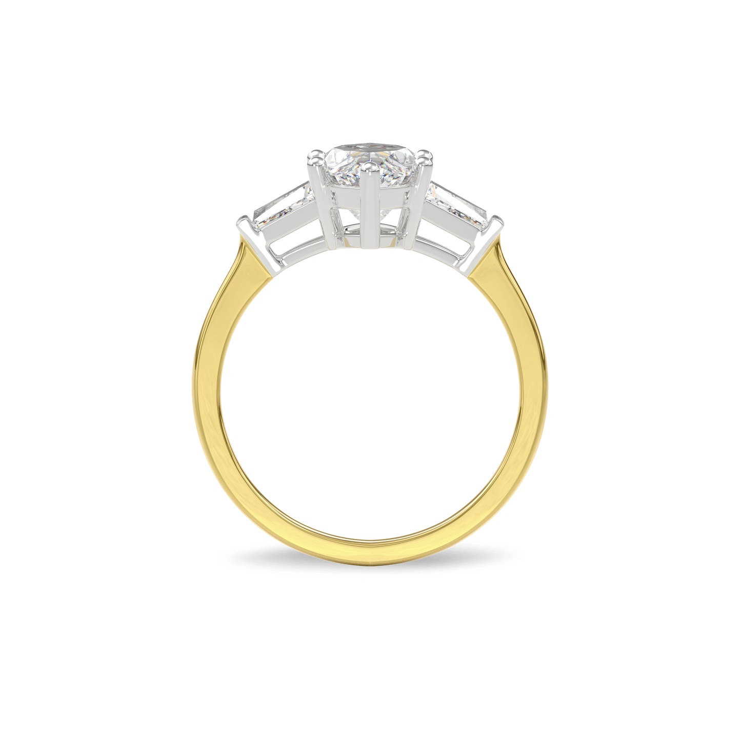 Daphnis Three Stones Engagement Ring Marquise•Yellow Gold