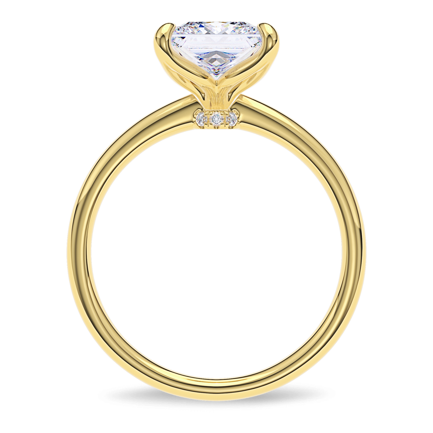 Dia Solitaire Engagement Ring Princess•Yellow Gold