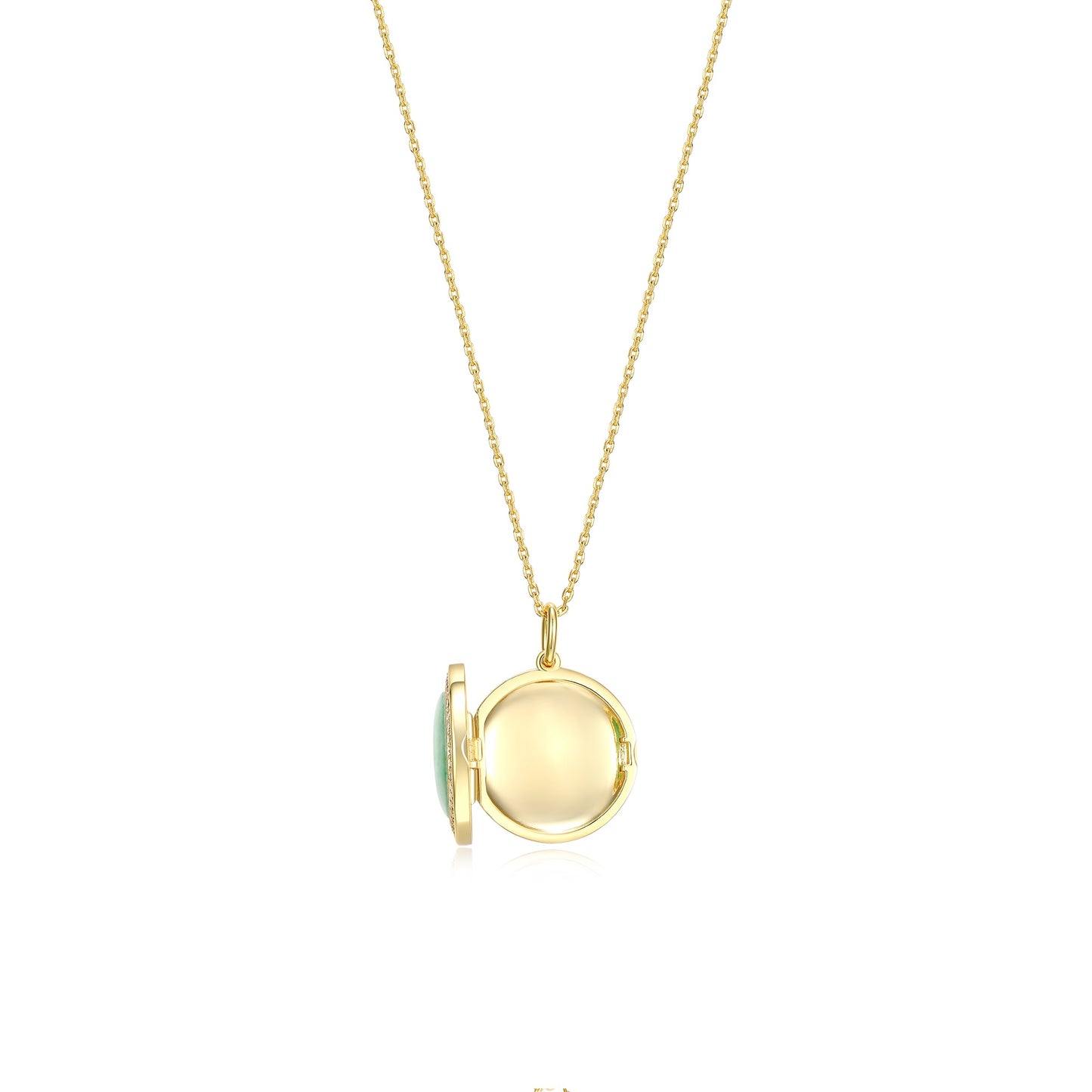 18K Gold Plated Legacy Jade Locket SN004BR