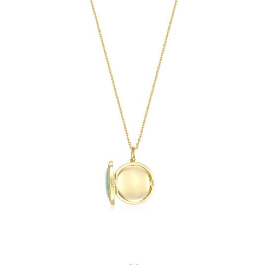 18K Gold Plated Legacy Jade Locket SN004BR