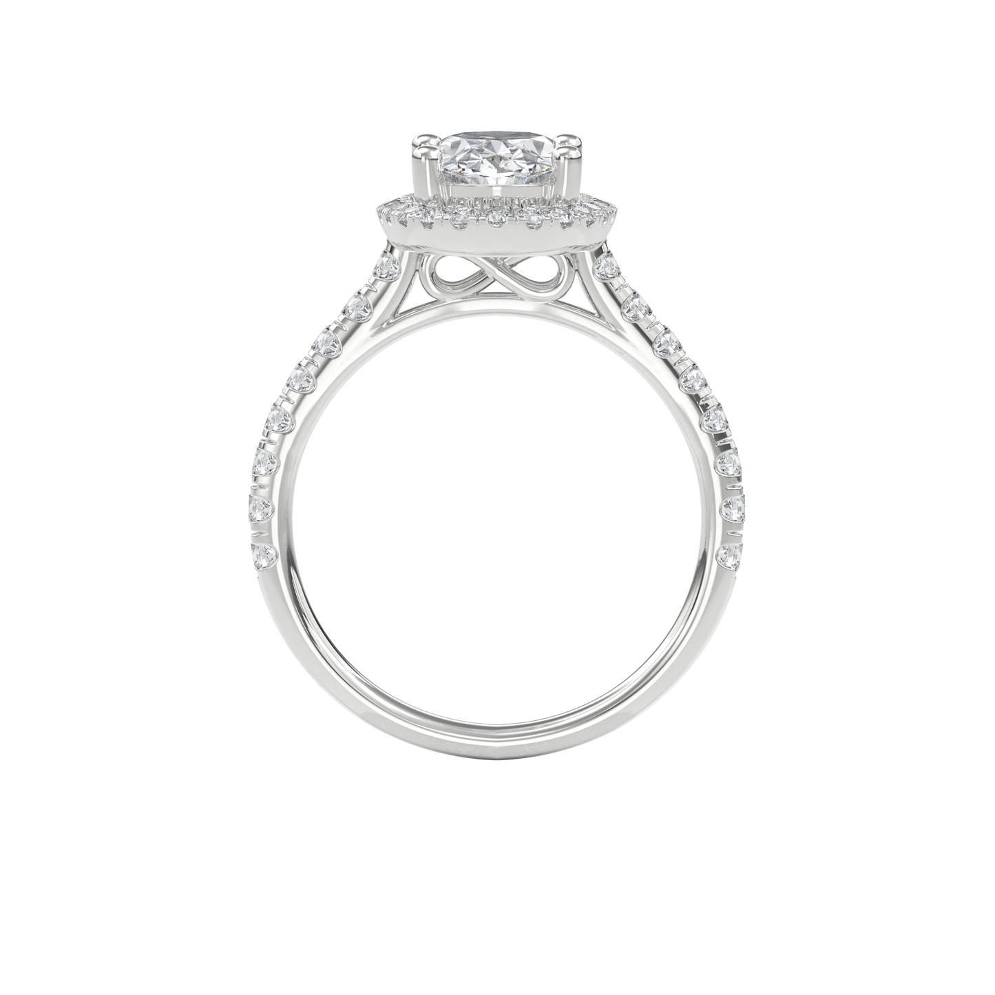 Elara Infinity Engagement Ring Oval•White Gold