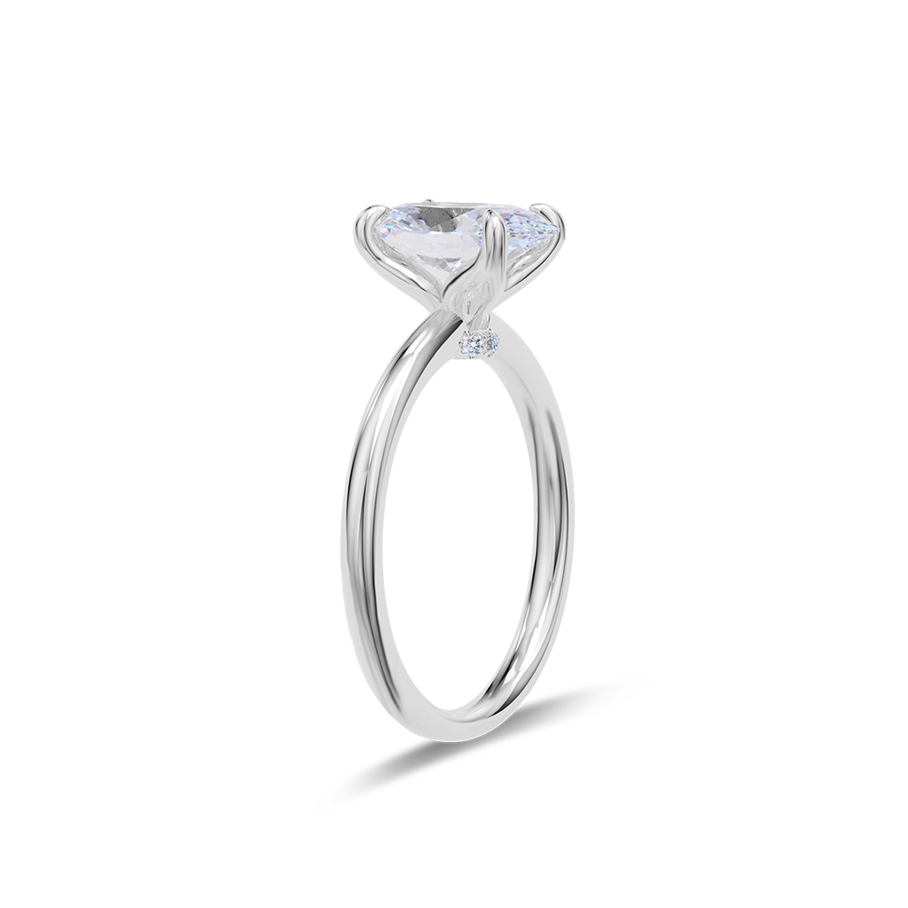 Dia Solitaire Engagement Ring Oval•White Gold