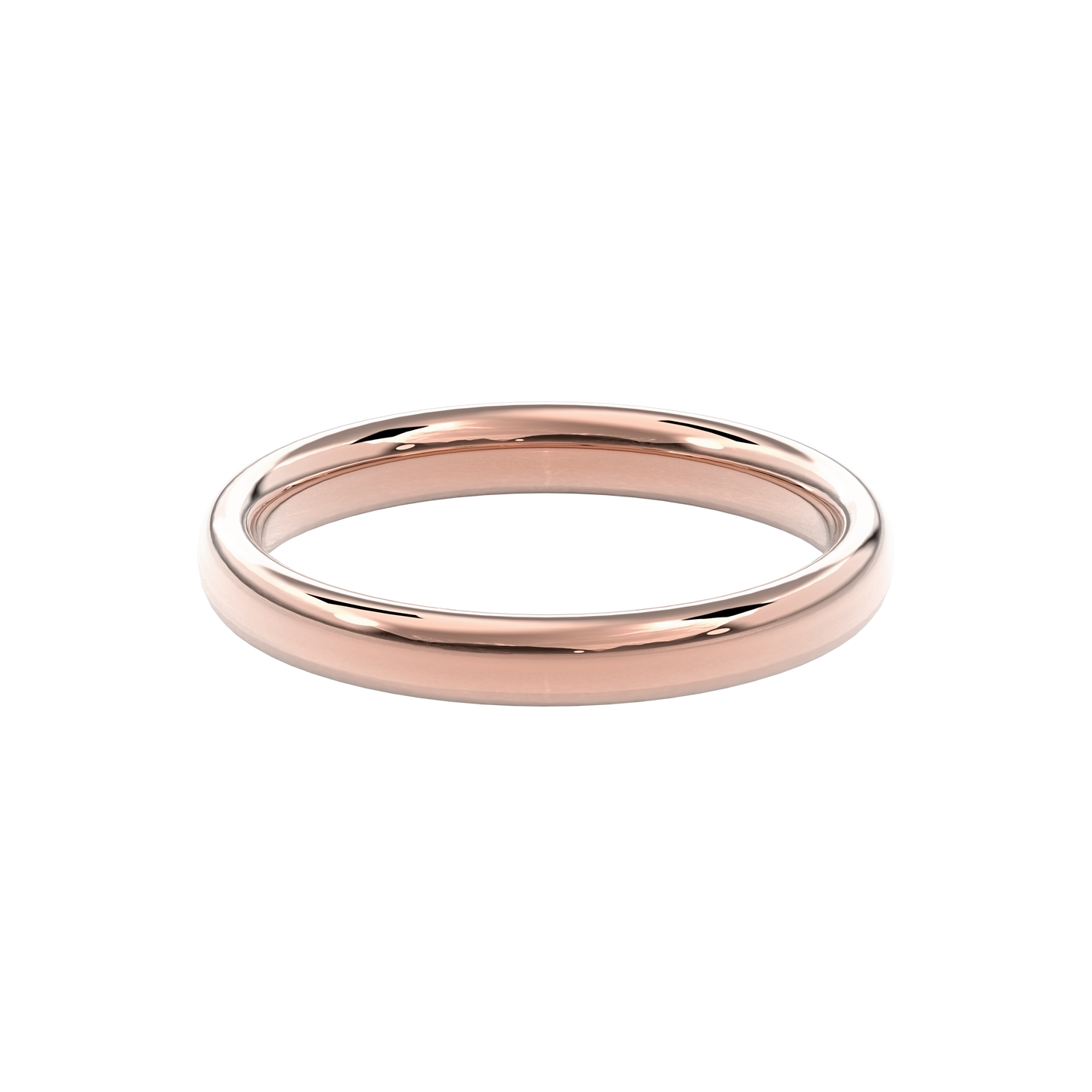 Wedding Bands Round Band 3.3mm•Rose Gold