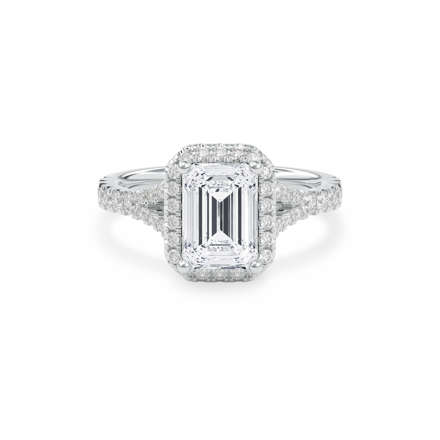 Elara Vintage Inspired Engagement Ring Emerald•White Gold
