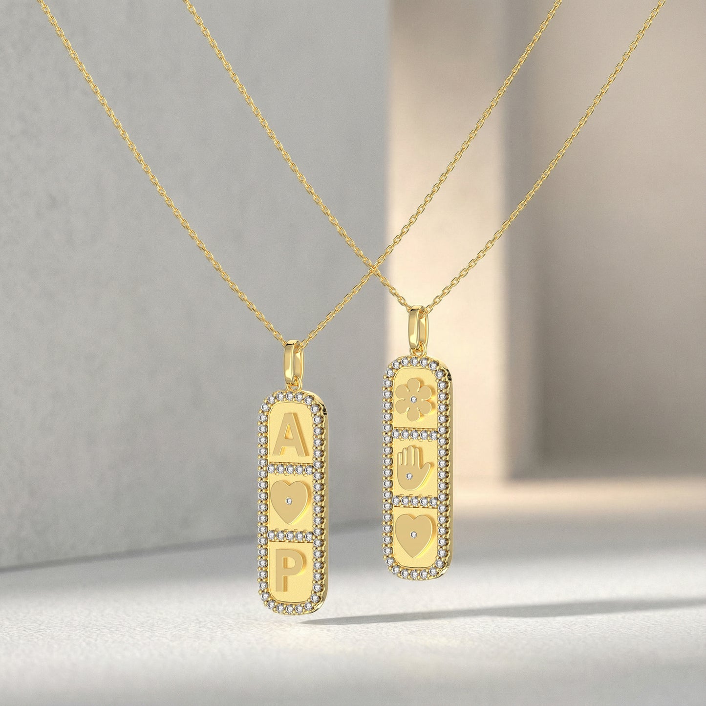 18k Gold Plated Elements Necklace SS25N003G