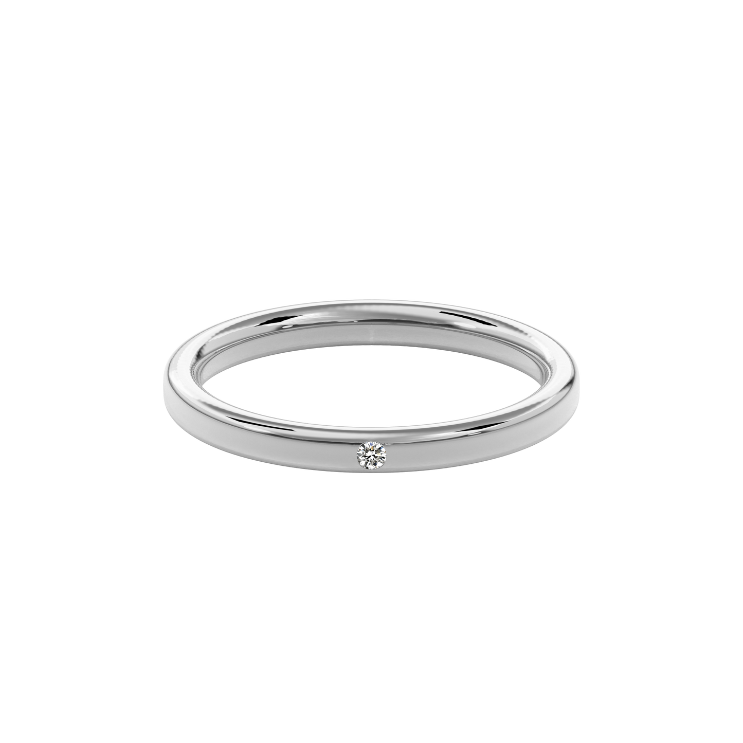 Wedding Bands Diamond Accent Band 2.2mm•White Gold