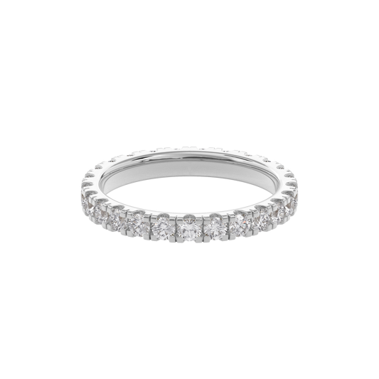 2.8mm Eternity Wedding Band in White Gold