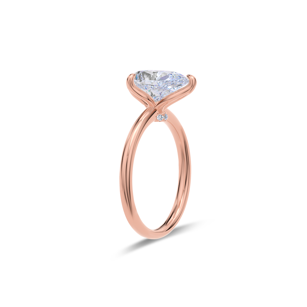 Dia Solitaire Engagement Ring Pear•Rose Gold
