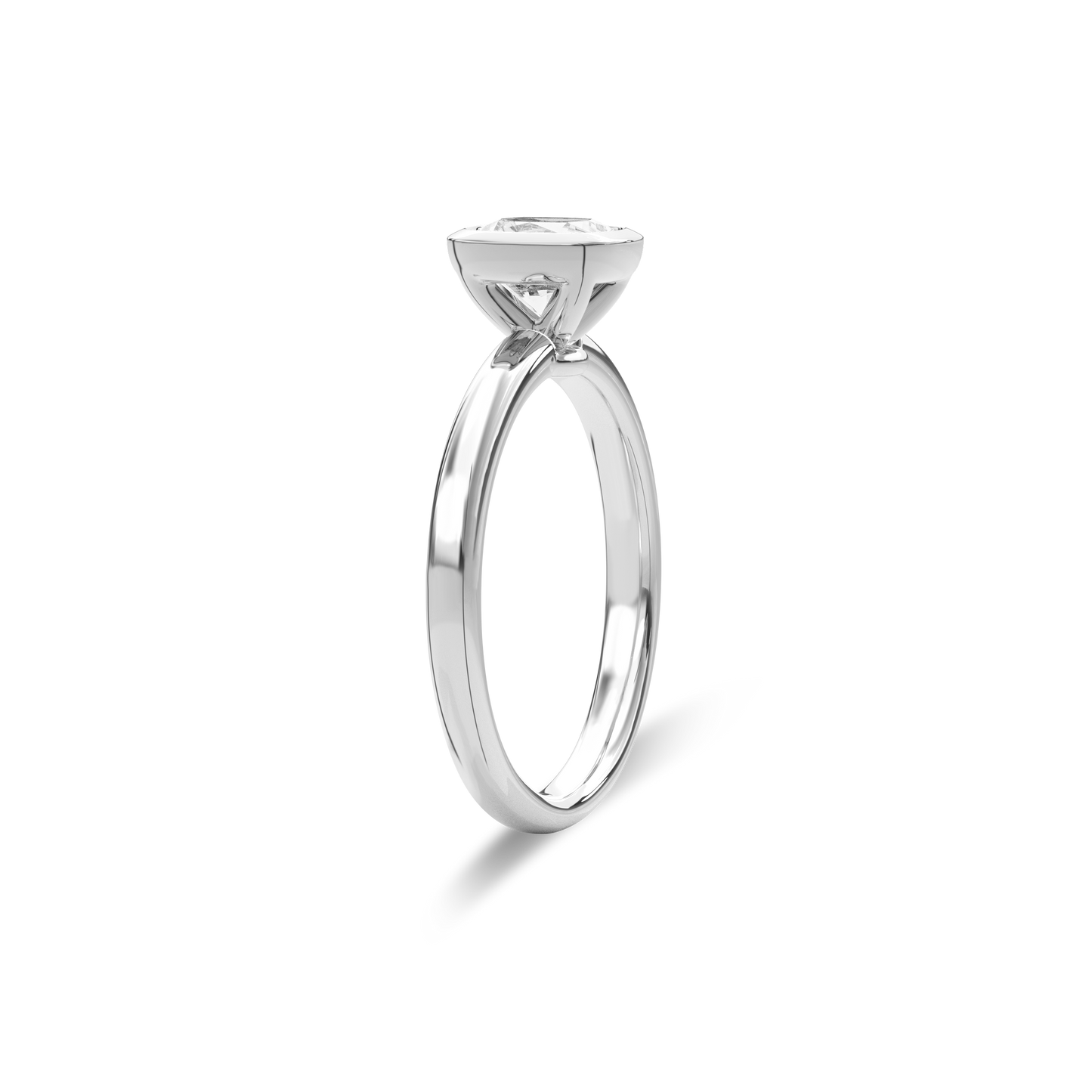 Bezel Ring Cushion•White Gold